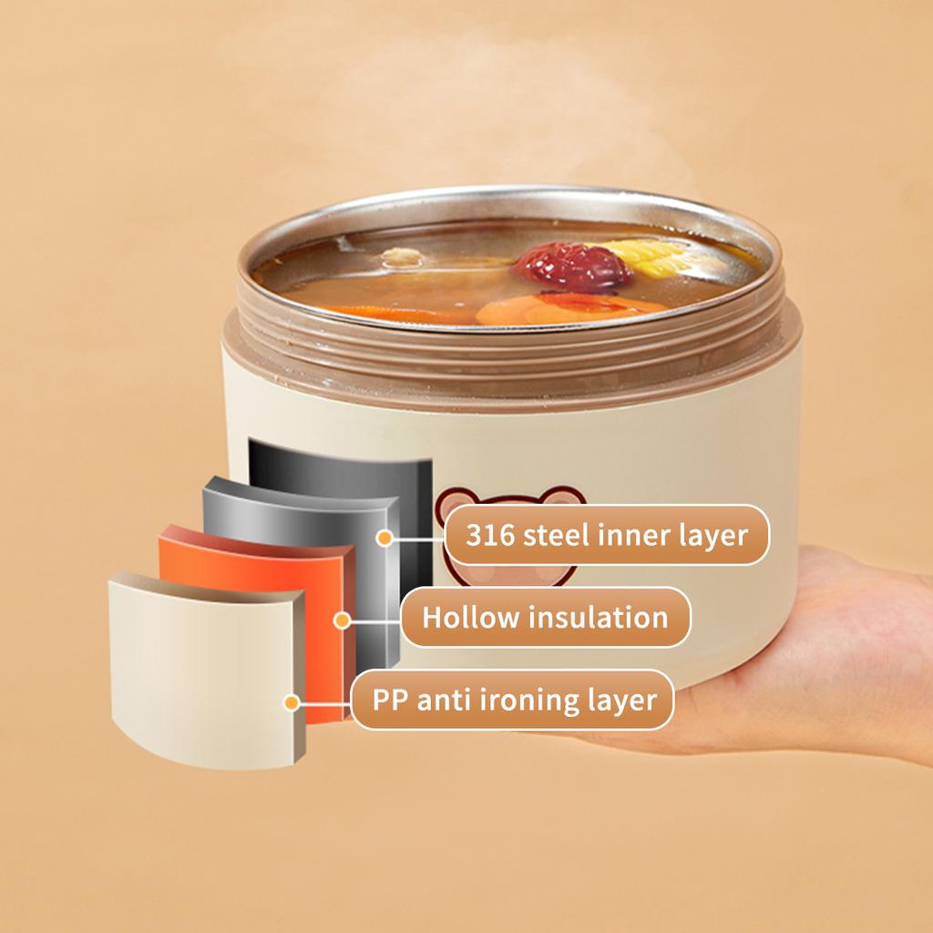 Portable Thermal Bento Lunch Box For Kids Students Microwave Safe Leak-proof 316 Stainless Steel Insulated Lunch Food Container