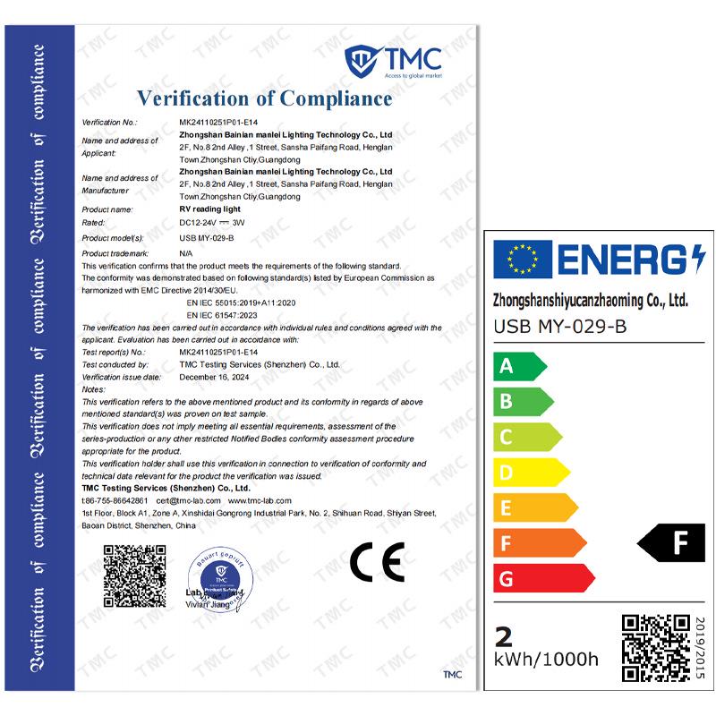 Светодиодный светильник для чтения на гибкой ножке для автодомов и лодок с сенсорным диммированием