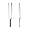 528 Hz Tuning Fork Tuner with Rubber Mallet and Product Pouch (Silver)