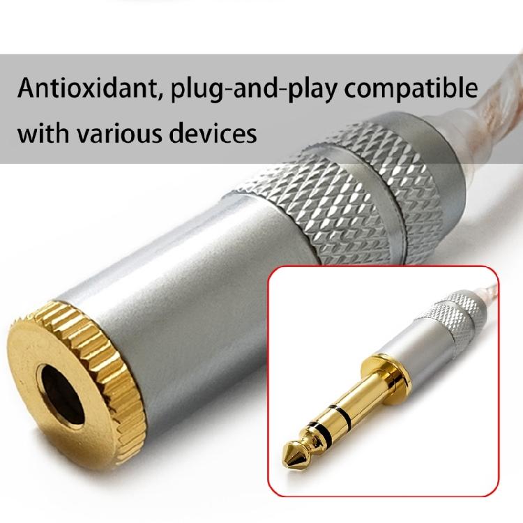 Professional 6.35mm to 4.4mm Balanced Adapter Cable Male to Female Connection Line for Portable Use with HiFi Gear