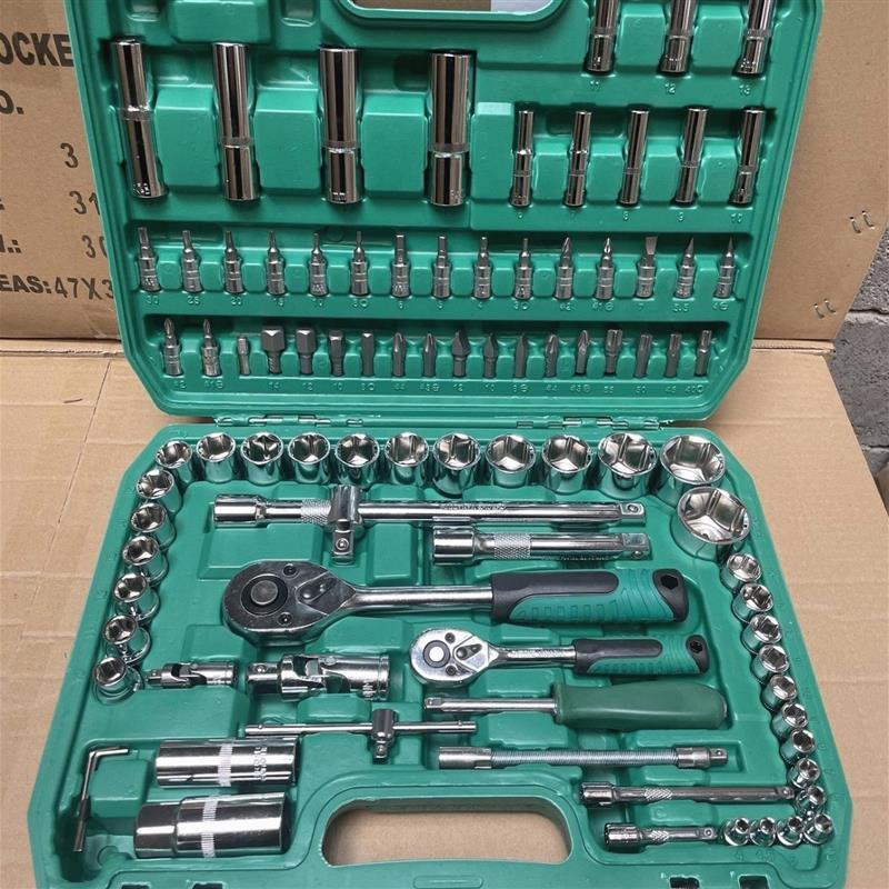 Немецкий многофункциональный набор торцевых головок и трещоток для ремонта автомобилей, 121 предмет