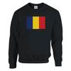 Sweat-shirt - PIXELFORMA - Drapeau de la Roumanie - Manches longues - Col arrondi - Mixte