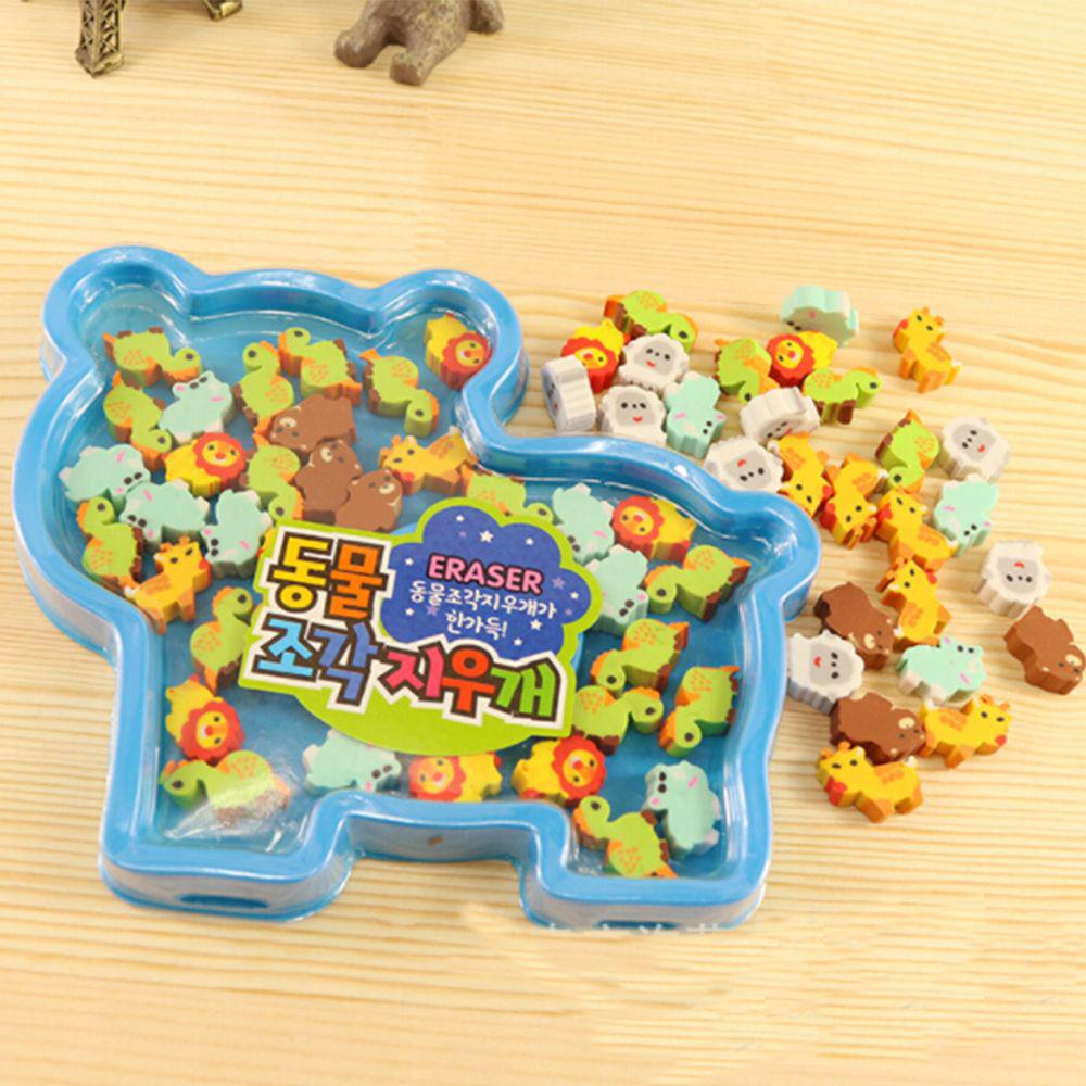 Diy Stationery Gift Student Supplies Christmas Style Rubber Animal Cartoon Shape Pencil Eraser