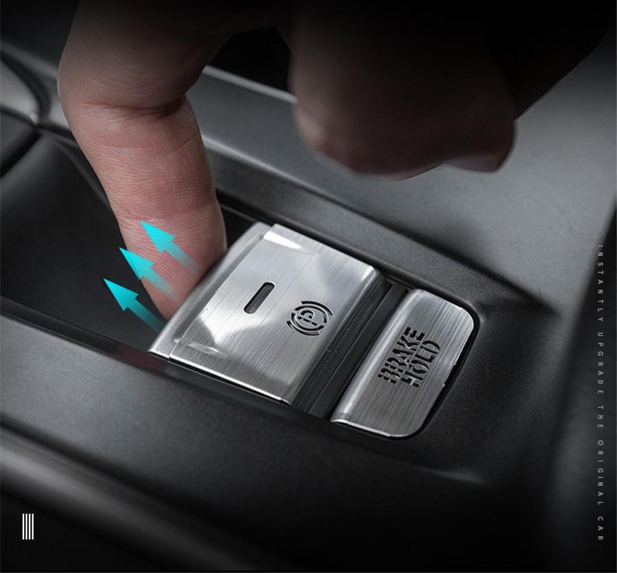 2 шт. Алюминиевая накладка на кнопку P Gear BRAKE HOLD для Honda Accord 2018-2019 Красный
