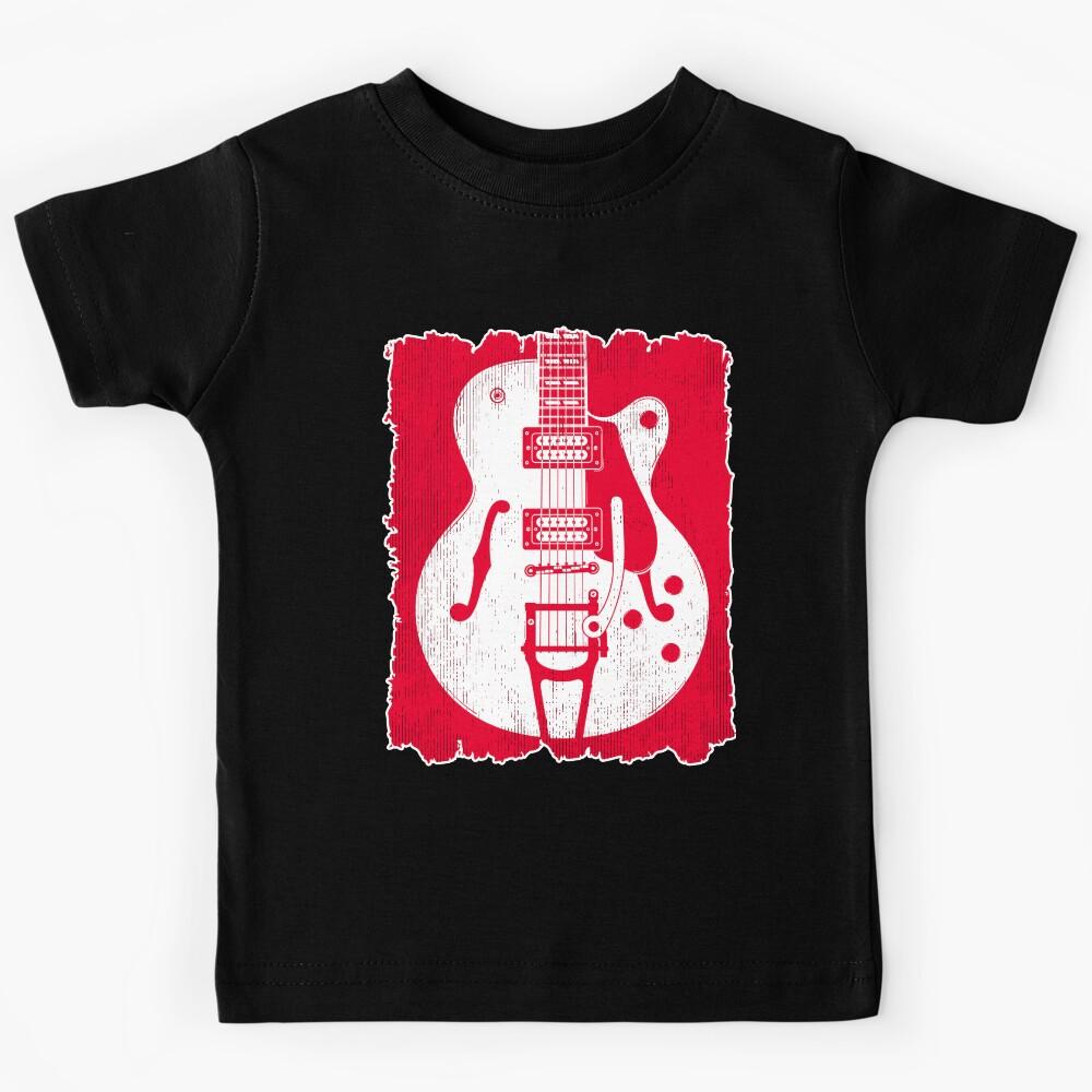 Graffiti Retro Guitar Silhouette Kids T-Shirt