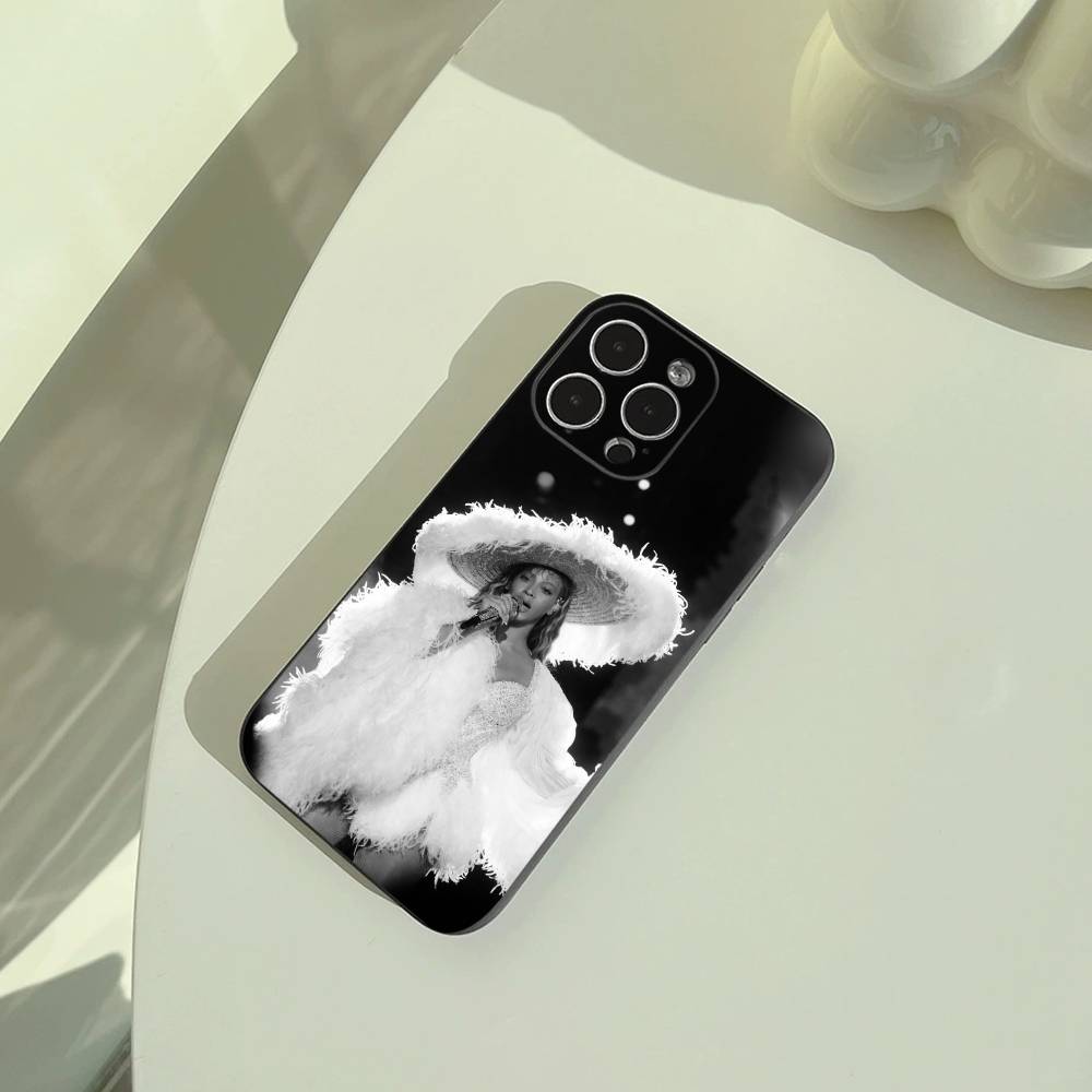 Музыкальная легенда-B-Бейонсе Чехол для телефона для iPhone 17,16,15,14,13,12,11 Pro Max,16Plus,XS Легкий и практичный Мягкий черный чехол