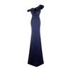 Elegant Strapless One-Shoulder Floor-Length Bodycon Evening Dress