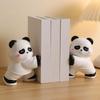 2x Подставки для книг в виде панды, прочные украшения из смолы, подарки, настольный органайзер, статуэтка, держатель для книжной полки