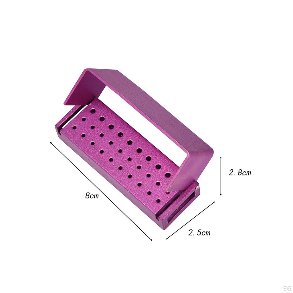 Burs Holder Sturdy with Open Flip Cover Aluminum Opening Box Case Block