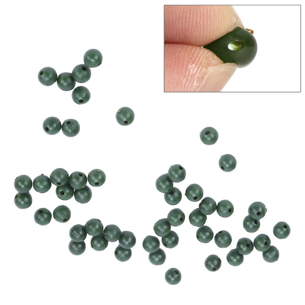 100PCS 8mm Diameter Carp Fishing Beads Soft Fishing Shock Beads Fishing Rig Beads  For Carp Fishing