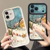 Чехол для iPhone 17 Pro Max Снежная сельская местность Рождество Ударопрочный Мягкий чехол Для Funda iPhone 16 Pro Max 11 12 13 14 15 16E Air