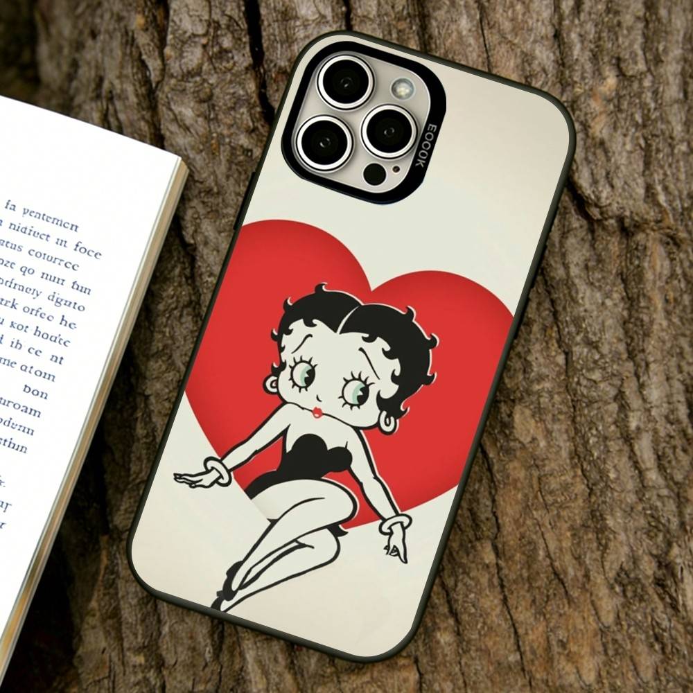 Мультяшный чехол для телефона Betty Boop для iPhone 17,16,15,14,13,12,11 Plus,Pro Max,XS,Красочный серебристый чехол для телефона Funda Cover