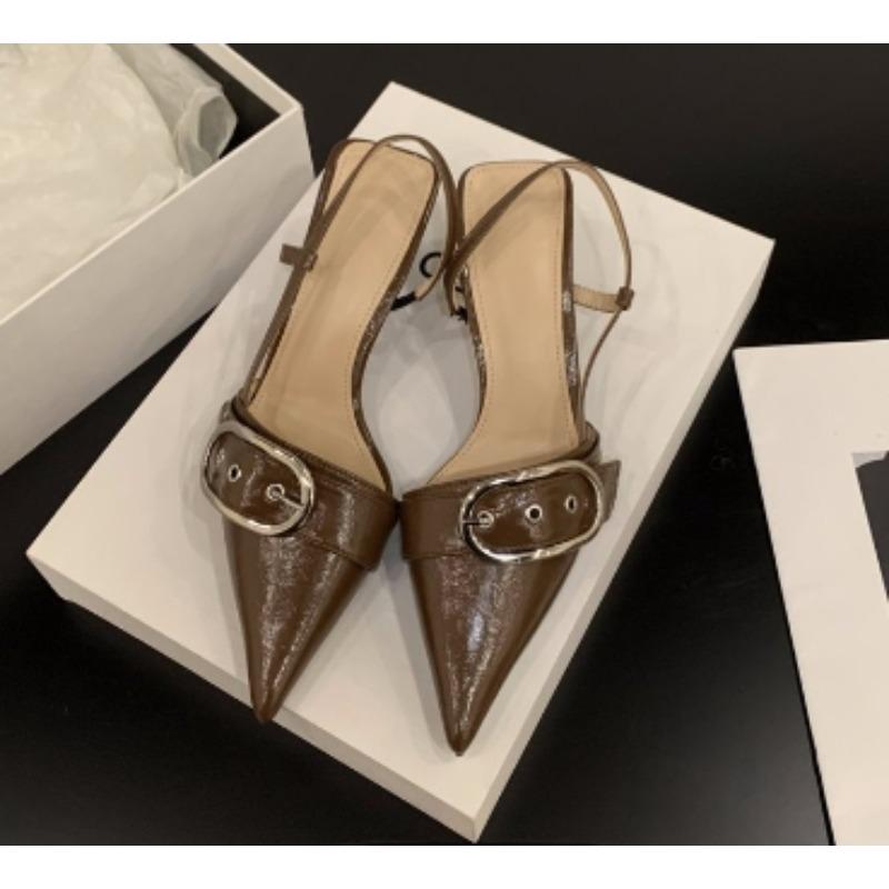 Мода Новый Стиль Популярные Средние Каблуки Острый Носок Женские Сандалии Дизайнерские Шлепанцы для Ходьбы Летняя Мода Вечерние Туфли-Лодочки Сандалии Zapatos Mujer