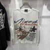 2026 Unisex Retro Angel Letter Print Long Sleeve T-Shirt Cotton