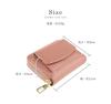 Lizdays Mini Wallet with Card Large Coin and Skimming Protection Gray Case, Bellows, Capacity, Purse, (Dark Beige)
