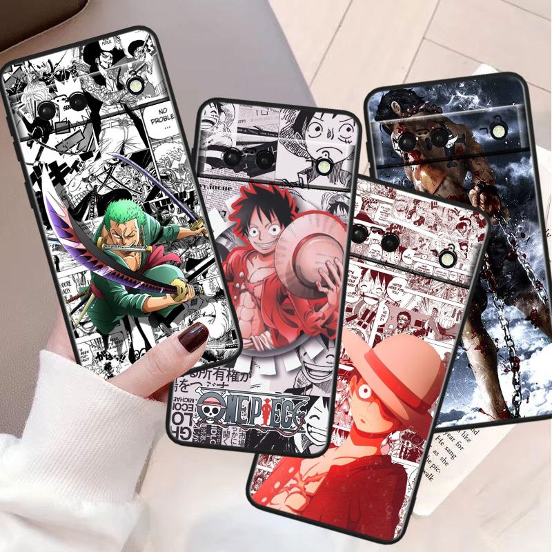 ONE-PIECE противоударный чехол для Google Pixel 8 7A 6A 5A 5 4 4A XL Pro 5G черный чехол для телефона мягкий чехол для телефона Fundas Capa