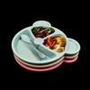 Wheat Bear Children's Plate Set 3-piece Cartoon Tableware Students Divided Breakfast Plate Delivery Spork