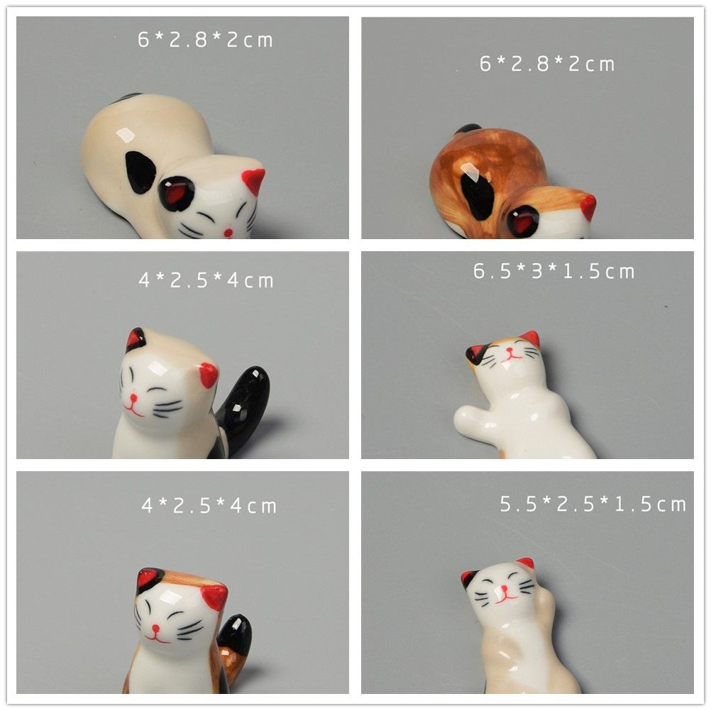 Beautiful Home Hotel Luck Japan Lucky Cat Cutlery Stand Japanese Chopsticks Holder Ceramic