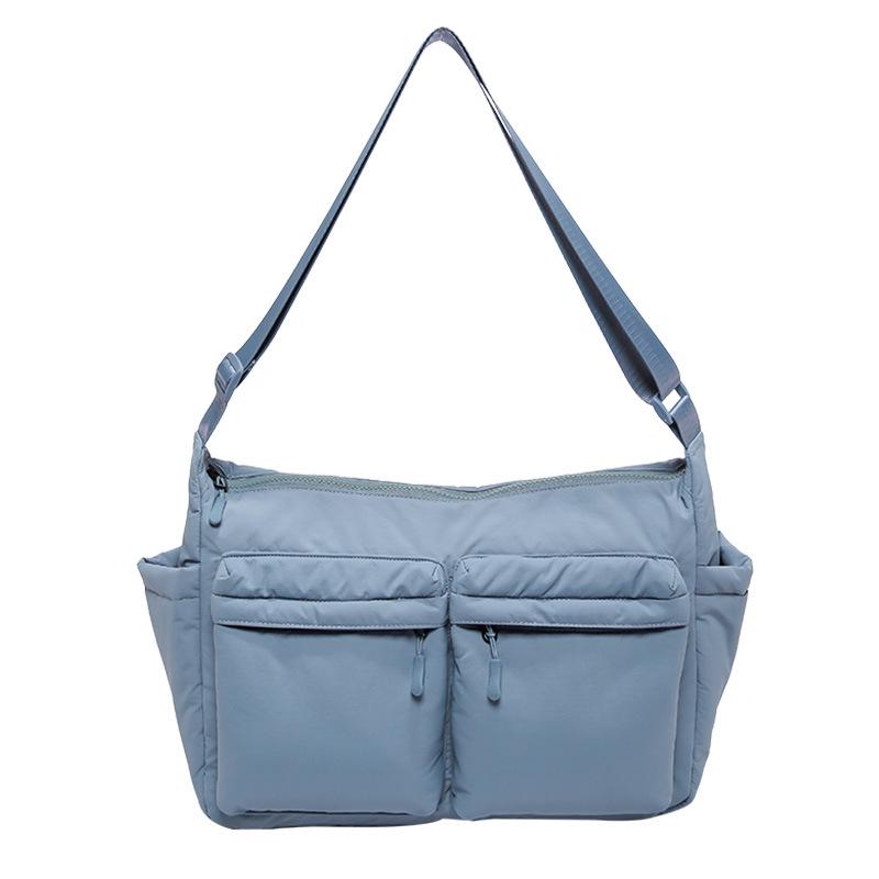 Unisex Water-Repellent Multi-Pocket Nylon Crossbody Bag