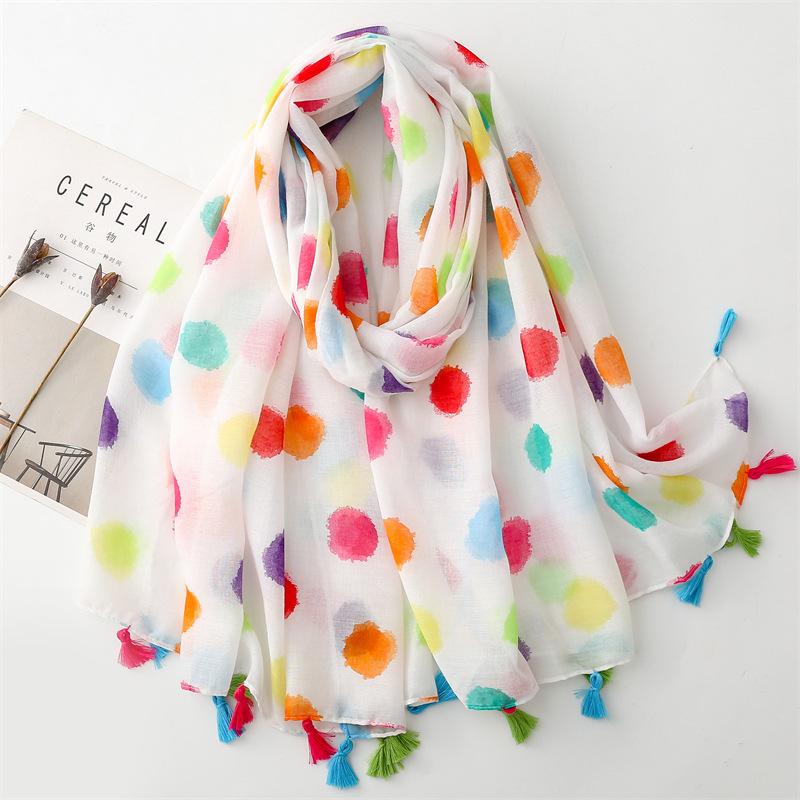Fashion Bright Striped Line Tassel Viscose Shawl Scarf Lady High Quality Wrap Headband Bufandas Muslim Hijab Sjaal 180*90Cm