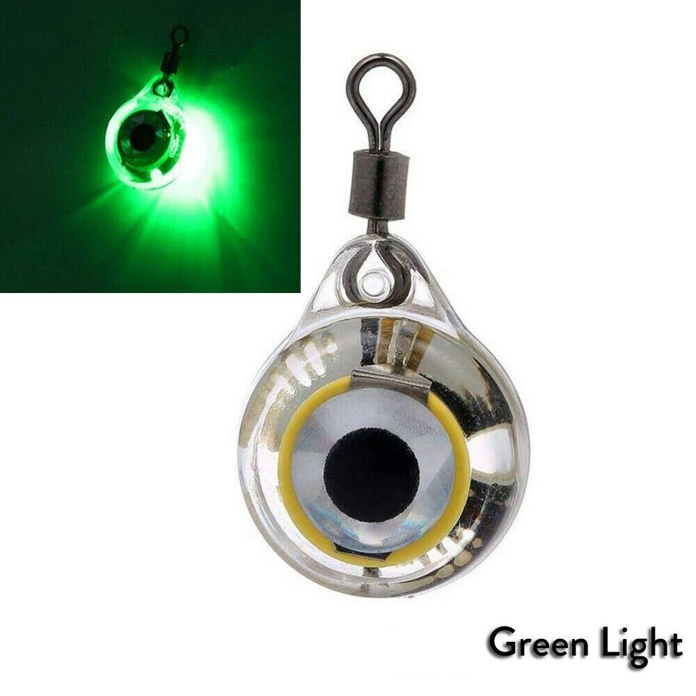 10pcs Mini Fishing Lure Light LED Deep Drop Underwater Eye Shape Fishing Squid Fishing Bait Luminous Lure for Attracting Fish