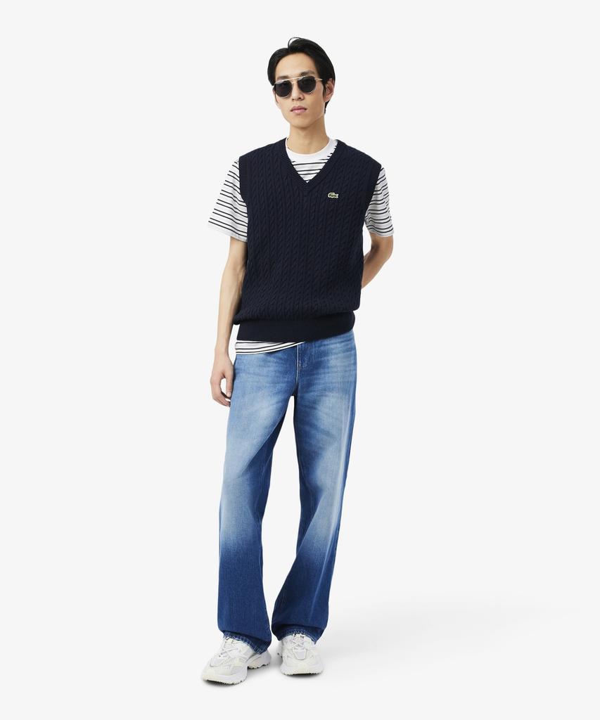 Мужская футболка LACOSTE с мультиполосками, короткий рукав, Th0874-56G 7Xi