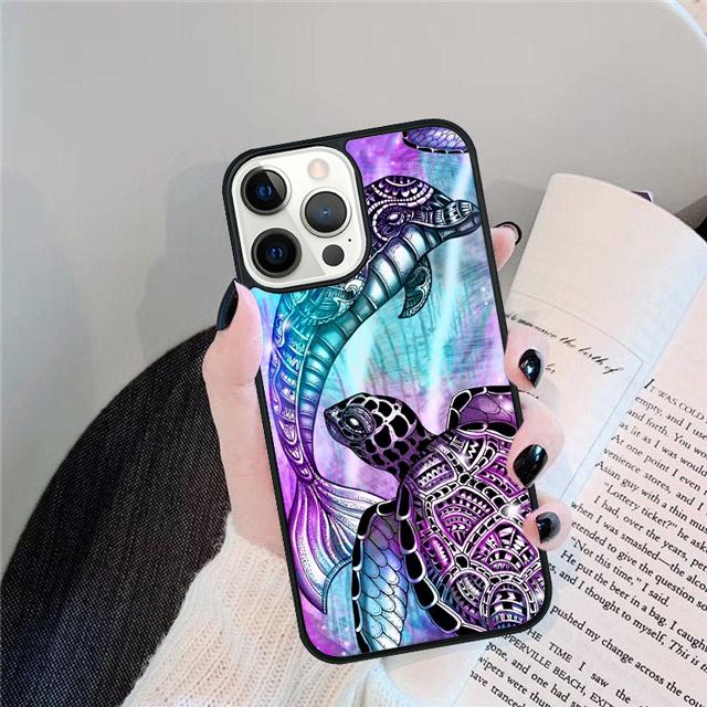 Чехол для телефона с изображением морских черепашек на пляже Для iPhone 17 Air 15 16 Pro Max 14 13 12 11 Pro Max Plus Coque Shell