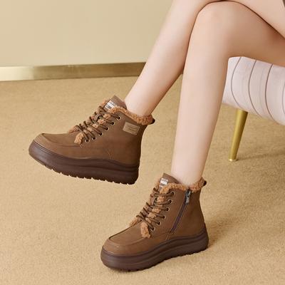 Зимние ботинки ретро хлопковые ботинки толстые короткие ботинки