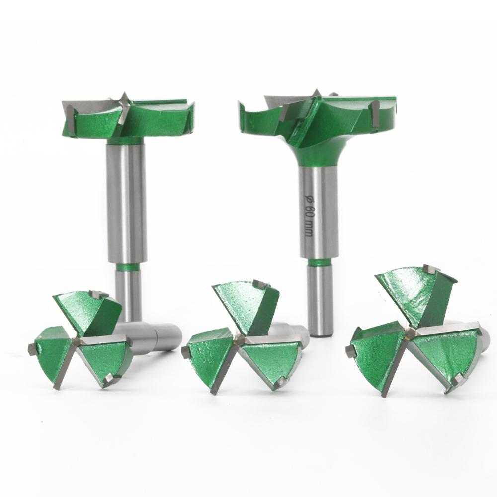 1pcs 28-70mm 3 Teeth Forstner Tips Woodworking Tools Hole Saw Cutter Hinge Boring Drill Bits Round Shank Tungsten Carbide Cutter