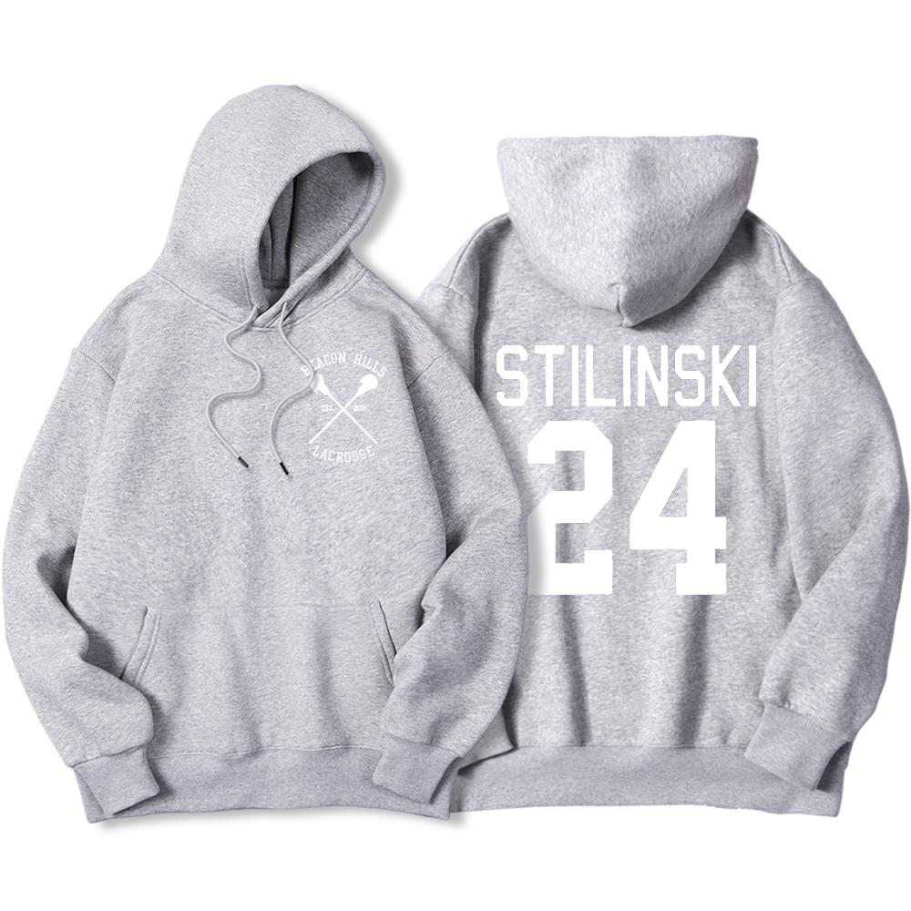 Осень/Зима Худи с принтом Stilinski 24 Мужская Хип-Хоп Уличная Толстовка С круглым вырезом Персонализированная Повседневная Мода Мужская Теплая Верхняя одежда