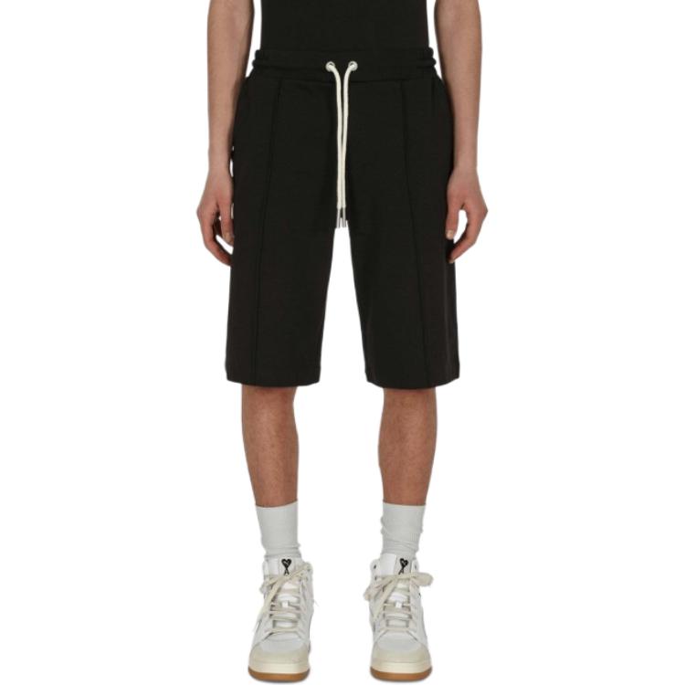 Puma X Ami Paris SS22 Однотонные повседневные шорты с логотипом в форме сердца Мужские брюки черные 534071-01