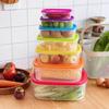 7 шт. Прямоугольные миски для хранения продуктов Радуга с крышками Герметичная коробка для продуктов Быстродоступный пластиковый герметичный контейнер для продуктов Домашний