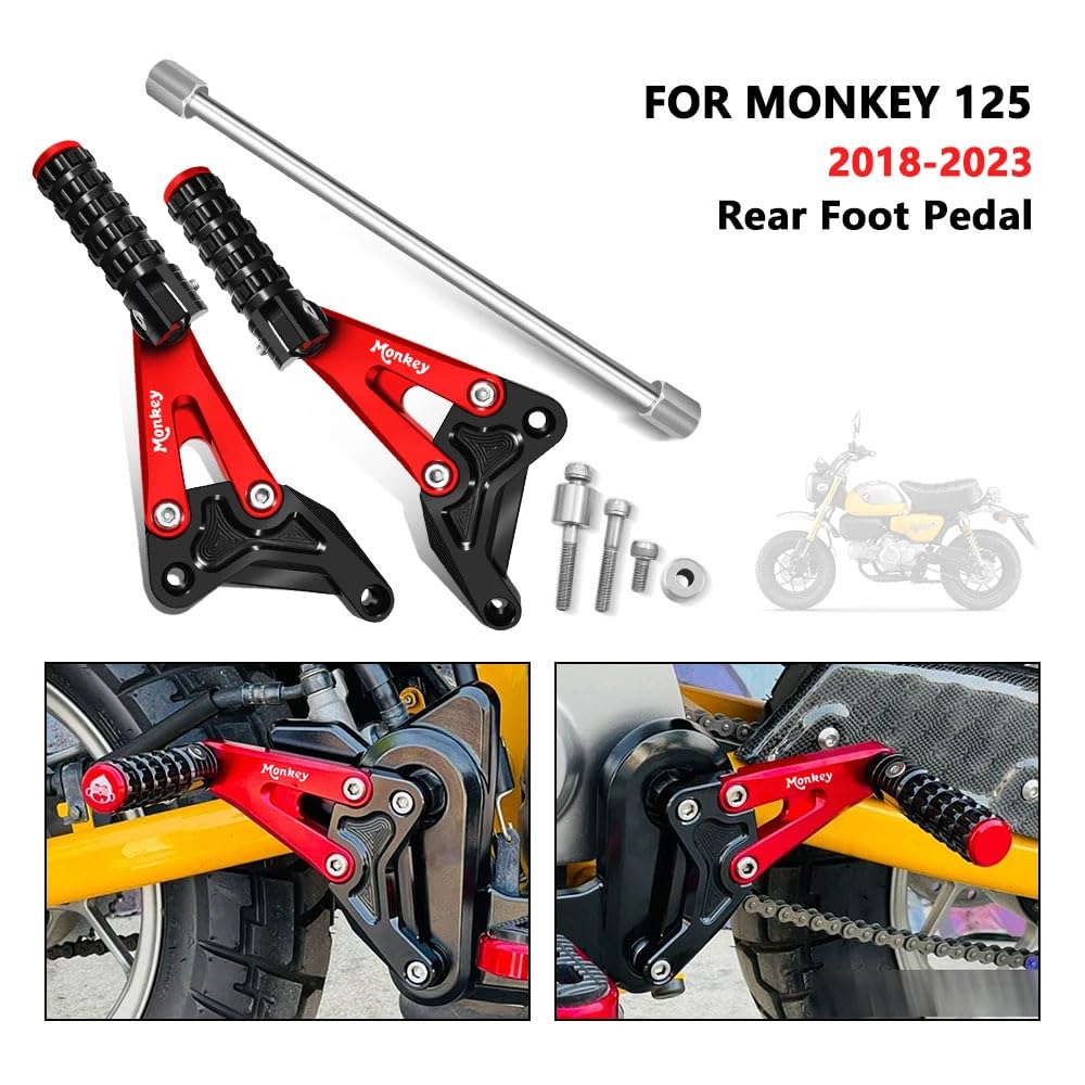 DOMOPAY ДЛЯ Monkey 125 2018-2023 Monkey 125 Мотоциклетные аксессуары Задняя педаль CNC Алюминиевая педаль