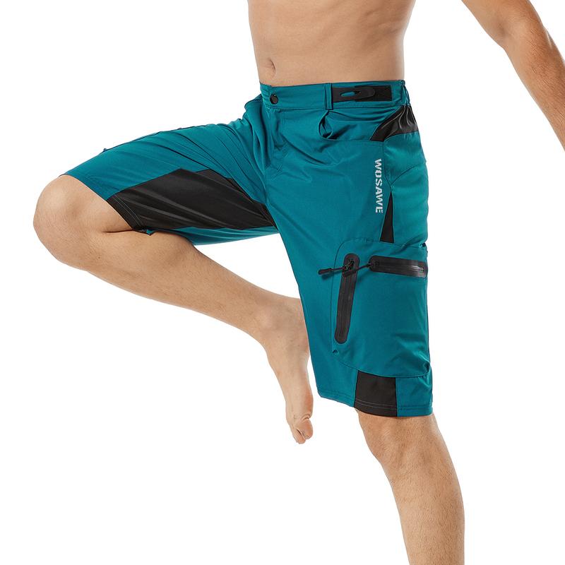 WOSAWE Motorcycle Shorts Men Loose Fit Multi-Pockects MTB Shorts Downhill Mountain Bike Motocross Racing Moto Summer Short Pants