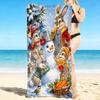 1Pc Winter Bunny Beach Towel Quick Dry Multiuse For Beach Pool Gym Yoga Home Travel Christmas Halloween Xmas Gift S1188