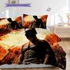 Batman Symbol Wallpaper Threepiece Set 1 Duvet Cover 2 Pillowcase Without Core Bedding Set Christmas Birthday Gift