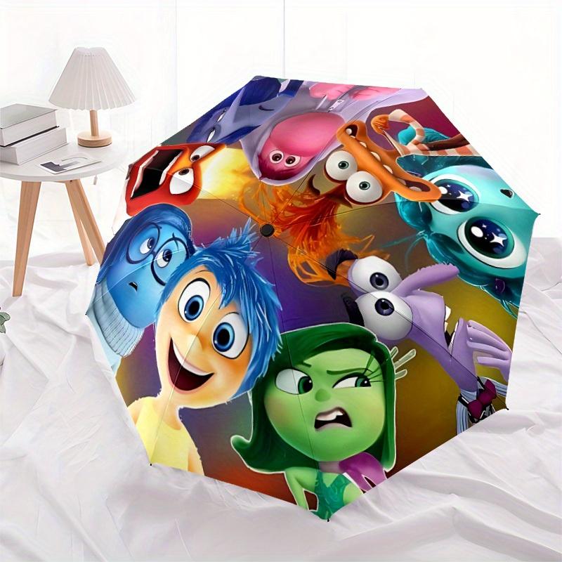 1pc Inside Out CharactersDesign Automatic Opening/Closing Folding Umbrella with 8 Iron Ribs, Portable Sunshade for Men and Women y250724001