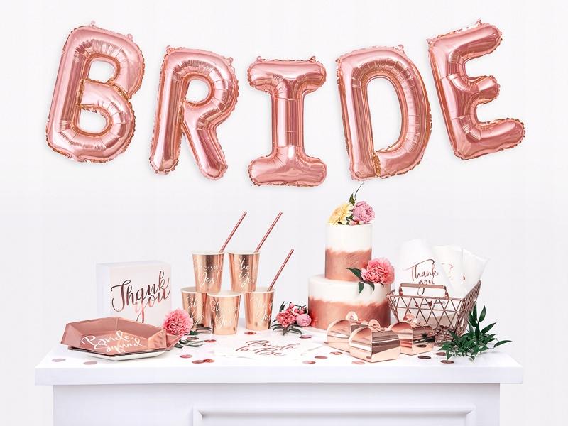 Letter "B" Foil Balloon, 35cm, Rose Gold