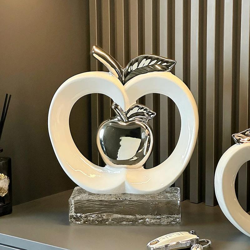 Premium Apple Ornament Niche Living Room Decoration Light Luxury Home Foyer TV Wine Cabinet Housewarming New Home Gift