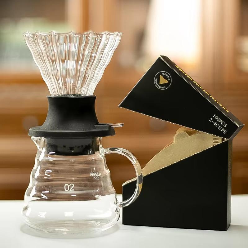 Reusable Glass Coffee Immersion Dripper Filtration Cup Hand Brewing Coffee Maker Filtration For Home Office Restaurant Coffee Shop Use