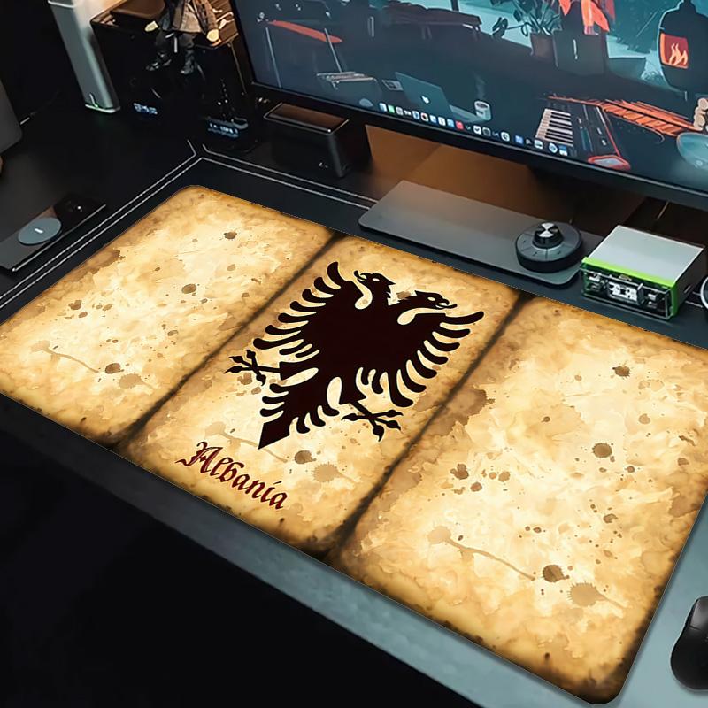 Карта Албании Цветная Коврик для Мыши Большой Игровой Стол Подушка Нескользящий Ноутбук Планшетт Большой Коврик для Мыши XXL Коврик Мини ПК Игровой Коврик С Заблокированным краем