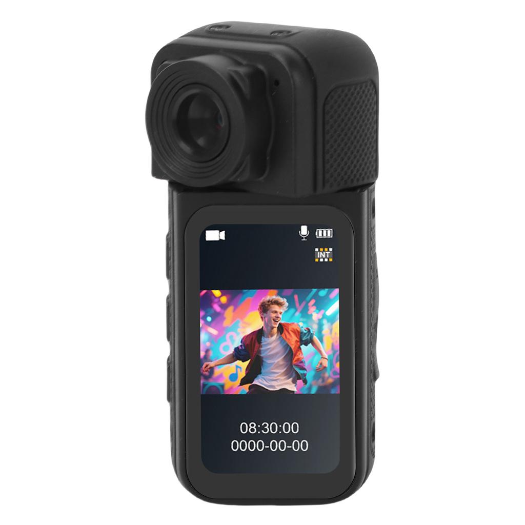 1080P Thumb Action Camera Magnetic Recording POV Wearable Portable Camcorder for Cycling Travel Pet Vlog 180 Degree Rotatable