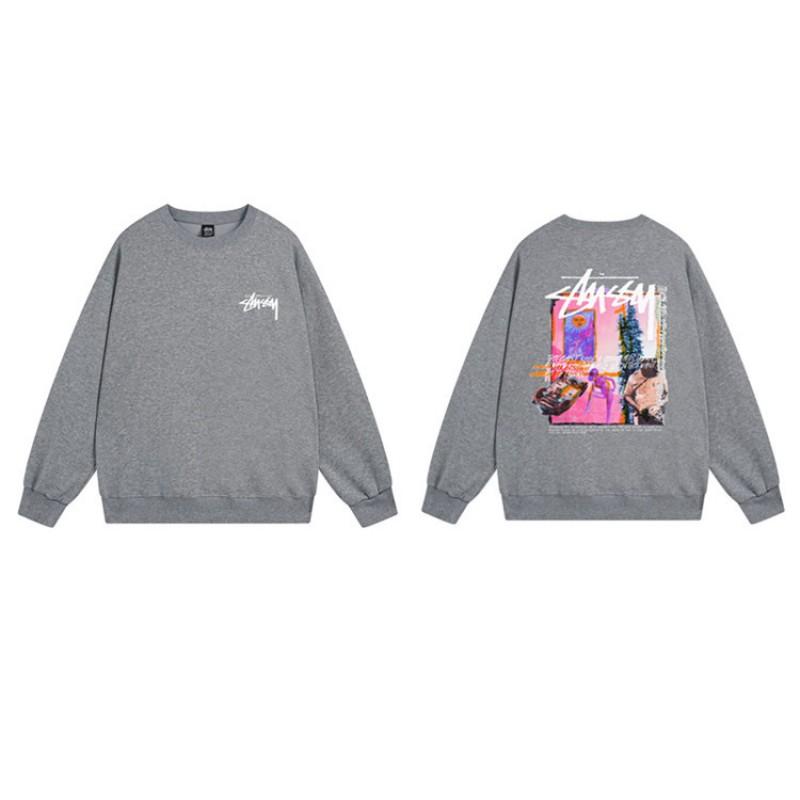 Unisex Oversized Crewneck Fleece-Lined Cotton Sweatshirt With Dice Letter Print Winter Casual Wear