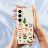 For Samsung Galaxy S25+ Case Christmas Snowman Pattern Printing Straight Edge TPU Phone Back Cover