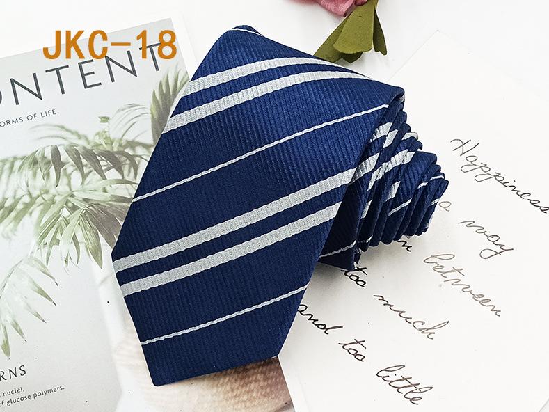 Галстук ручной работы JK Uniform Tie для мальчиков и девочек - 7 см полосатый жаккардовый модный аксессуар