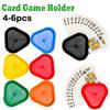 6/4 шт. Подставка для игральных карт Треугольный органайзер для покерных карт Свободные руки Маленькие ручки Подставка для карт для семейных вечеров карточных игр Настольная игра