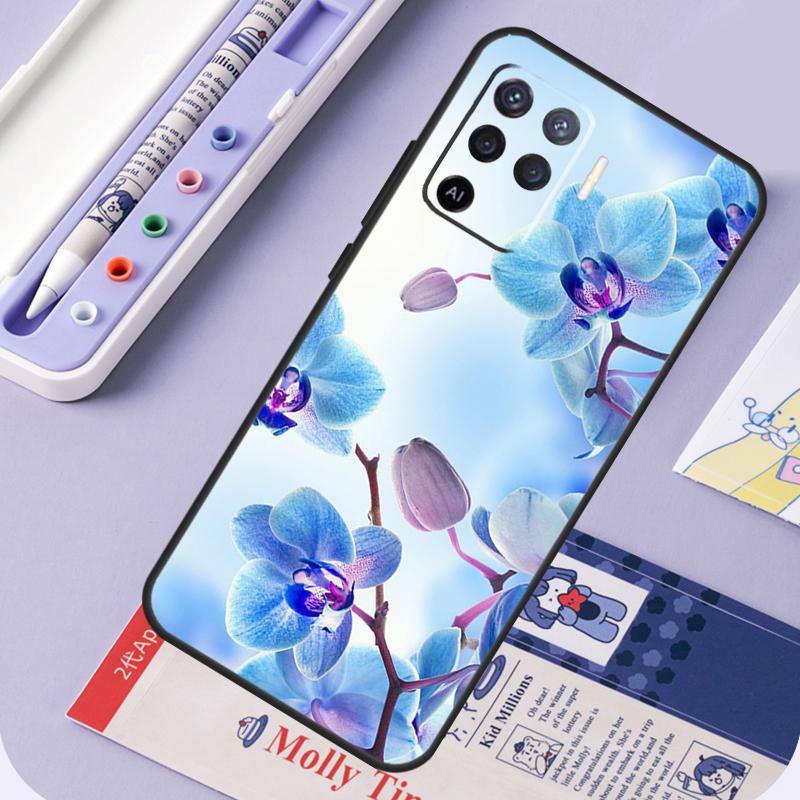 Orchid Flowers Colorful For Oppo A17 A18 A94 A74 A54 A15 A38 A58 A78 A98 A40 A60 A80 A16 A76 A96 A57 A77 A5 Pro Case