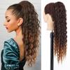 MERISIHAIR Synthetic Long Kinky Curly Ponytail Hair Extension Drawstring Ponytail Clip-In Wig Wrap Around Ponytail For Women