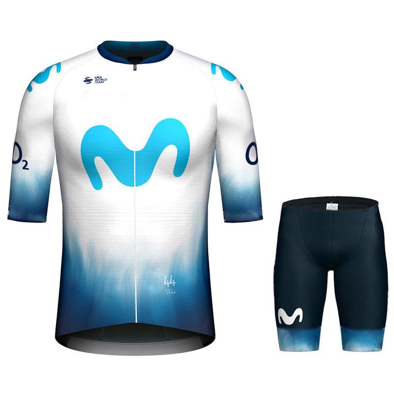 Дышащая летняя веломайка Movistar Team с защитой от ультрафиолета, спортивная веломайка для горного велосипеда, мужская одежда для велосипедистов Maillot Ciclismo Hombre
