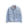Levis Vintage Wash Denim Jacket With Turn-Down Collar Men Jackets Blue 85242-0006